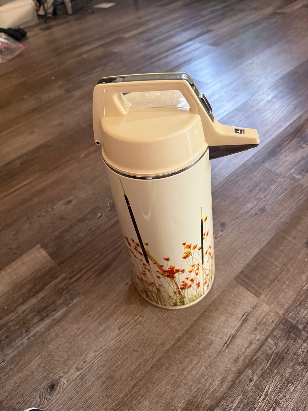 Cream Floral Insulated Beverage Server - Home Dining